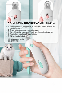 Törpülü Hazneli Ayarlanabilir Kedi Köpek Tırnak Makası